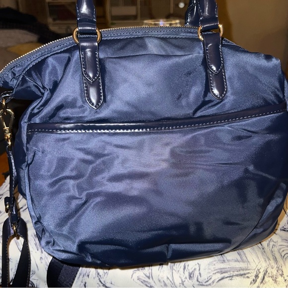 MZ Wallace Chelsea Top Handle & Crossbody Tote in Navy Blue Dawn Rec w/dustbag - Picture 9 of 11